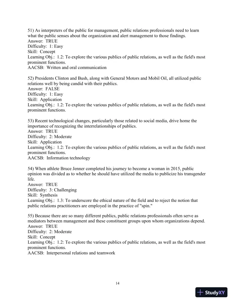 Solution Manual for Practice of Public Relations, The, 13th Edition, page 15