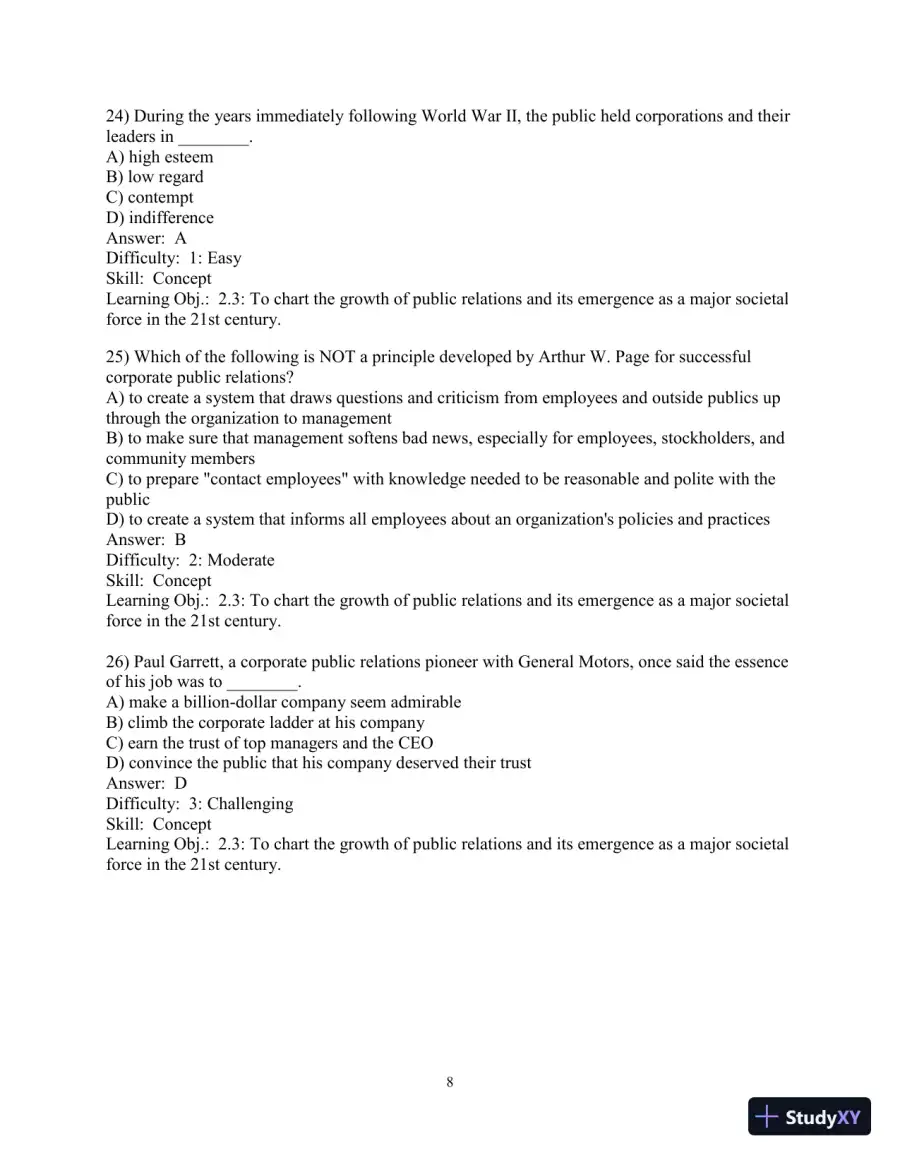 Solution Manual for Practice of Public Relations, The, 13th Edition, page 27