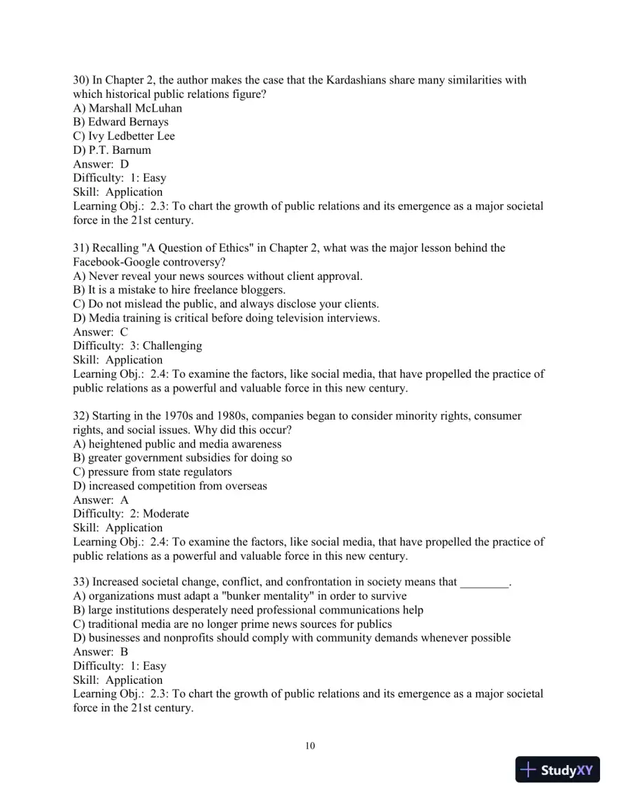 Solution Manual for Practice of Public Relations, The, 13th Edition, page 29