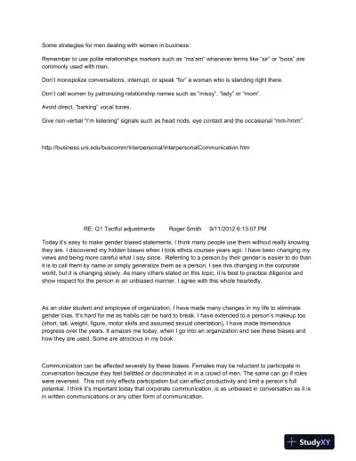 The Impact of Communication Styles, Gender Differences, and Social Trends on Organizational Dynamics - Page 8 preview image