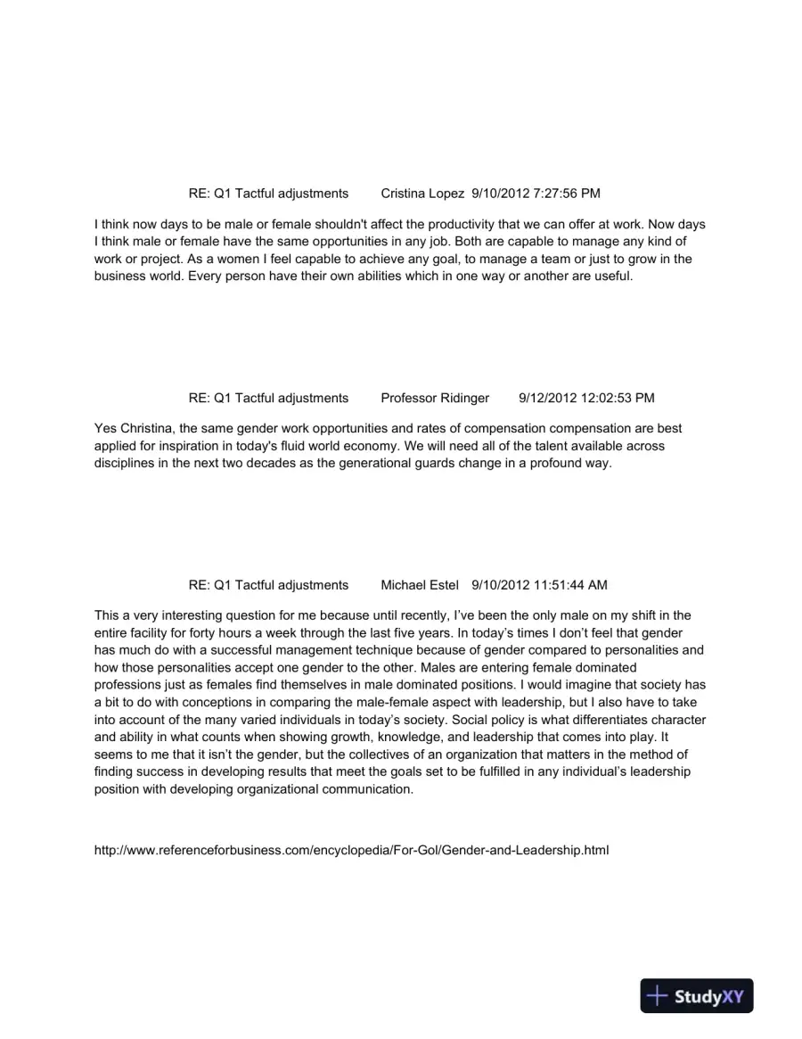 The Impact of Communication Styles, Gender Differences, and Social Trends on Organizational Dynamics, page 9
