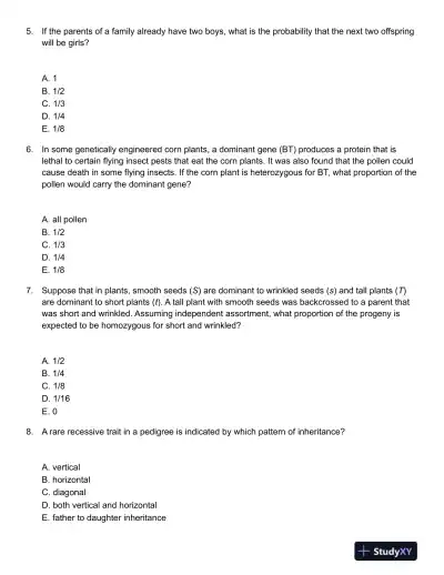 Genetics Second Canadian Edition Test Bank - Page 3 preview image