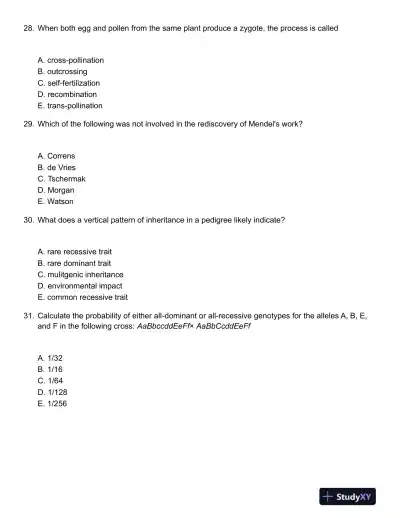 Genetics Second Canadian Edition Test Bank - Page 9 preview image
