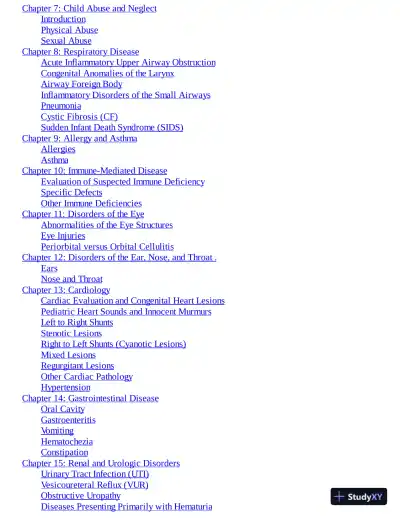 USMLE Step 2 CK Lecture Notes 2019: Pediatrics (2019) - Page 6 preview image