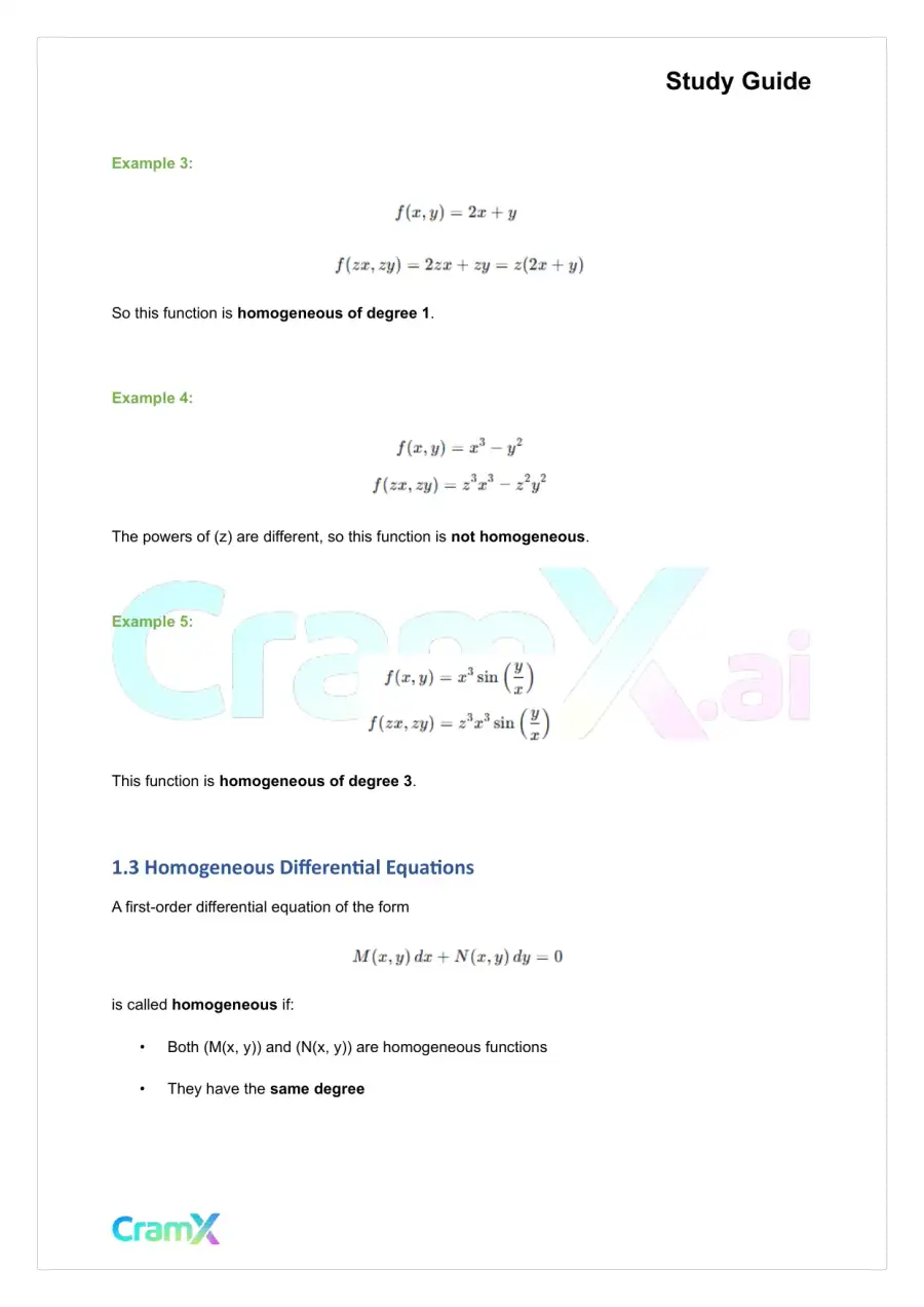 Differential Equations - First-Order Equations, page 2