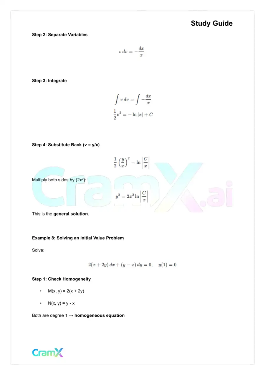 Differential Equations - First-Order Equations, page 4