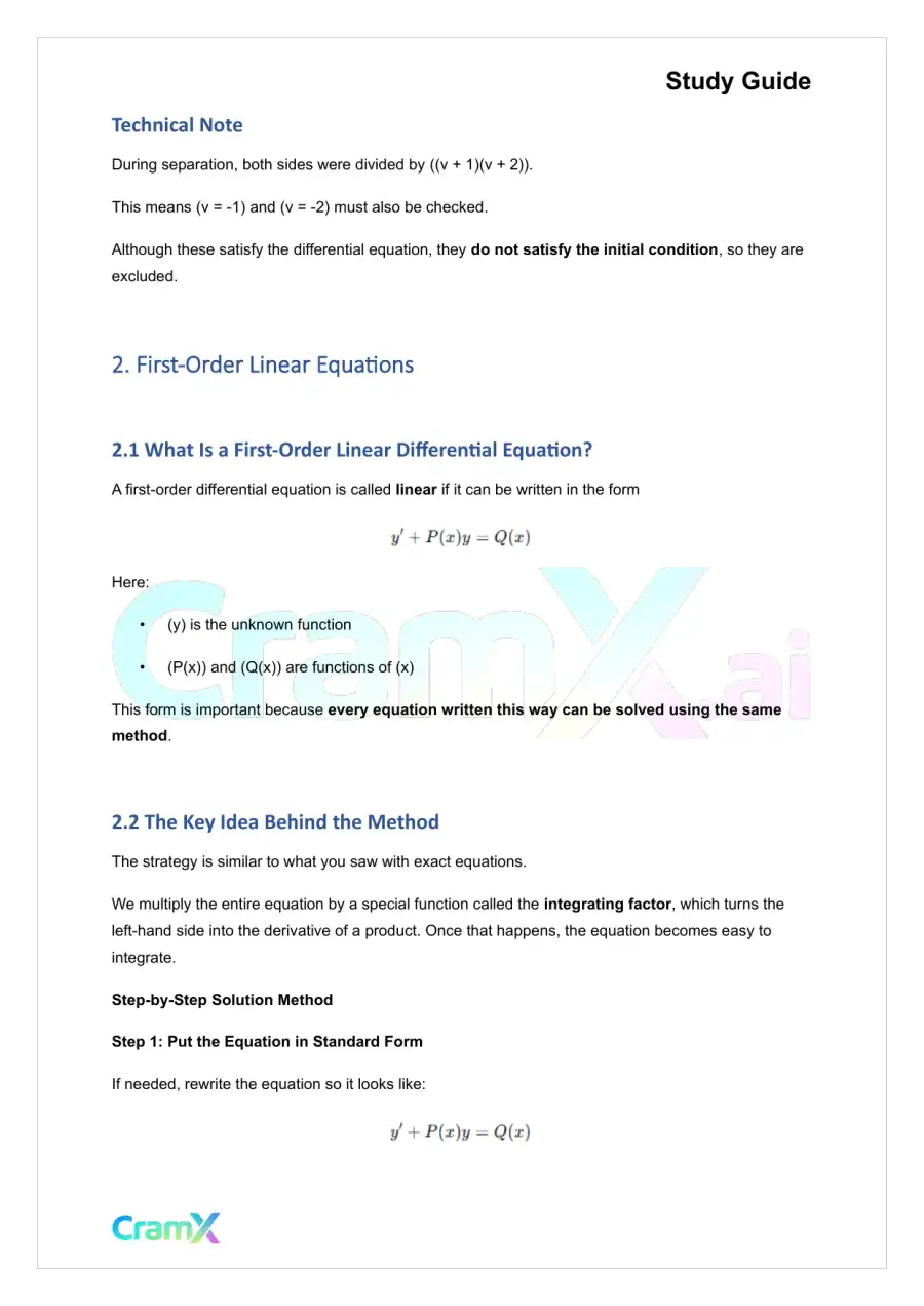 Differential Equations - First-Order Equations, page 6