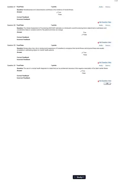 Test Bank For Psychiatric and Mental Health Nursing for Canadian Practice, 2nd Edition - Page 12 preview image