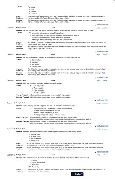Test Bank For Psychiatric and Mental Health Nursing for Canadian Practice, 2nd Edition - Page 14 preview image