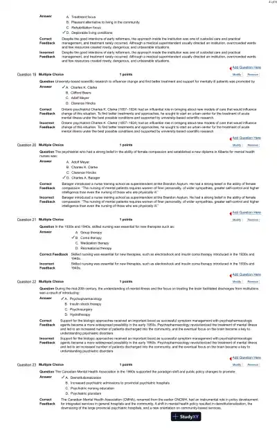 Test Bank For Psychiatric and Mental Health Nursing for Canadian Practice, 2nd Edition - Page 5 preview image