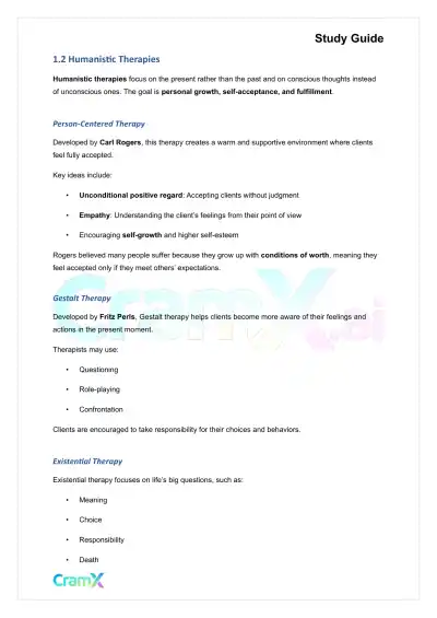 Psychology - Psychology Treatments - Page 2 preview image