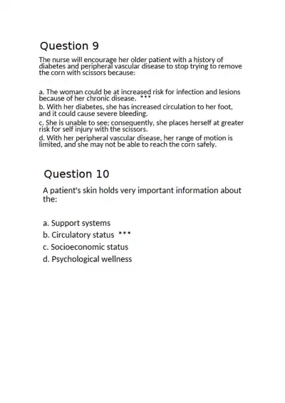 NSG 3160 NCLEX Review Chapter 13 - Page 5 preview image