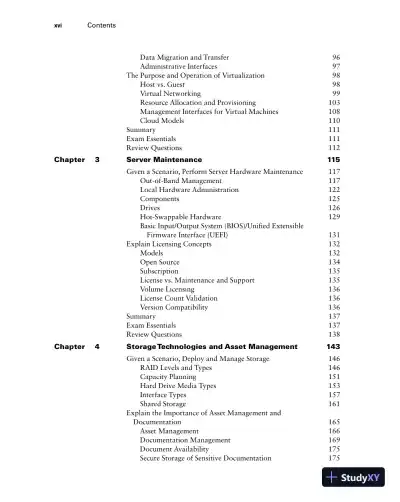 CompTIA Server+ Study Guide: Exam SK0-005 (2022) - Page 19 preview image