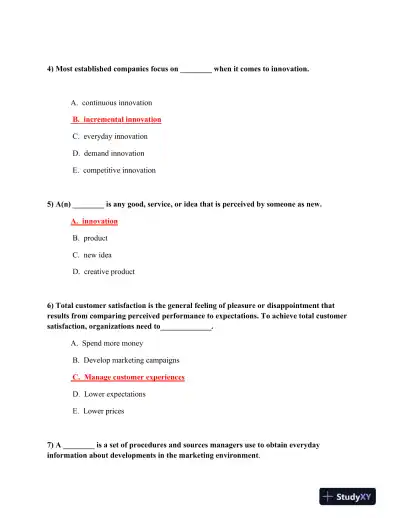 Marketing Strategy and Innovation Concepts: College Assignment - Page 3 preview image