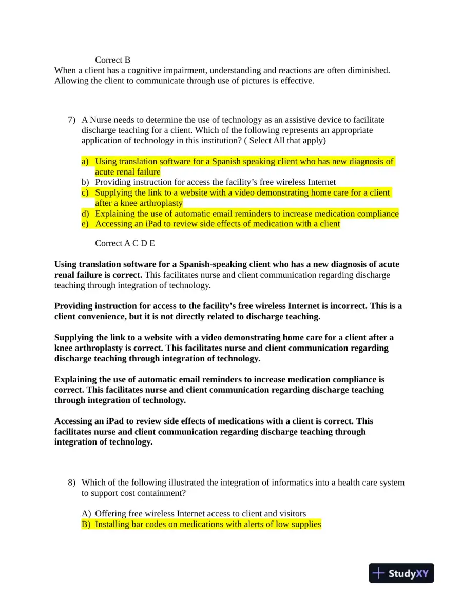 ATI Comprehensive Practice Exam With Answers (50 Solved Questions), page 4