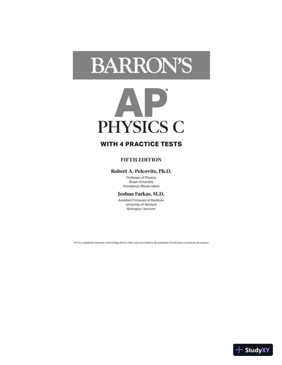 AP Physics C: With 4 Practice Tests, 5th Edition (2020), page 3