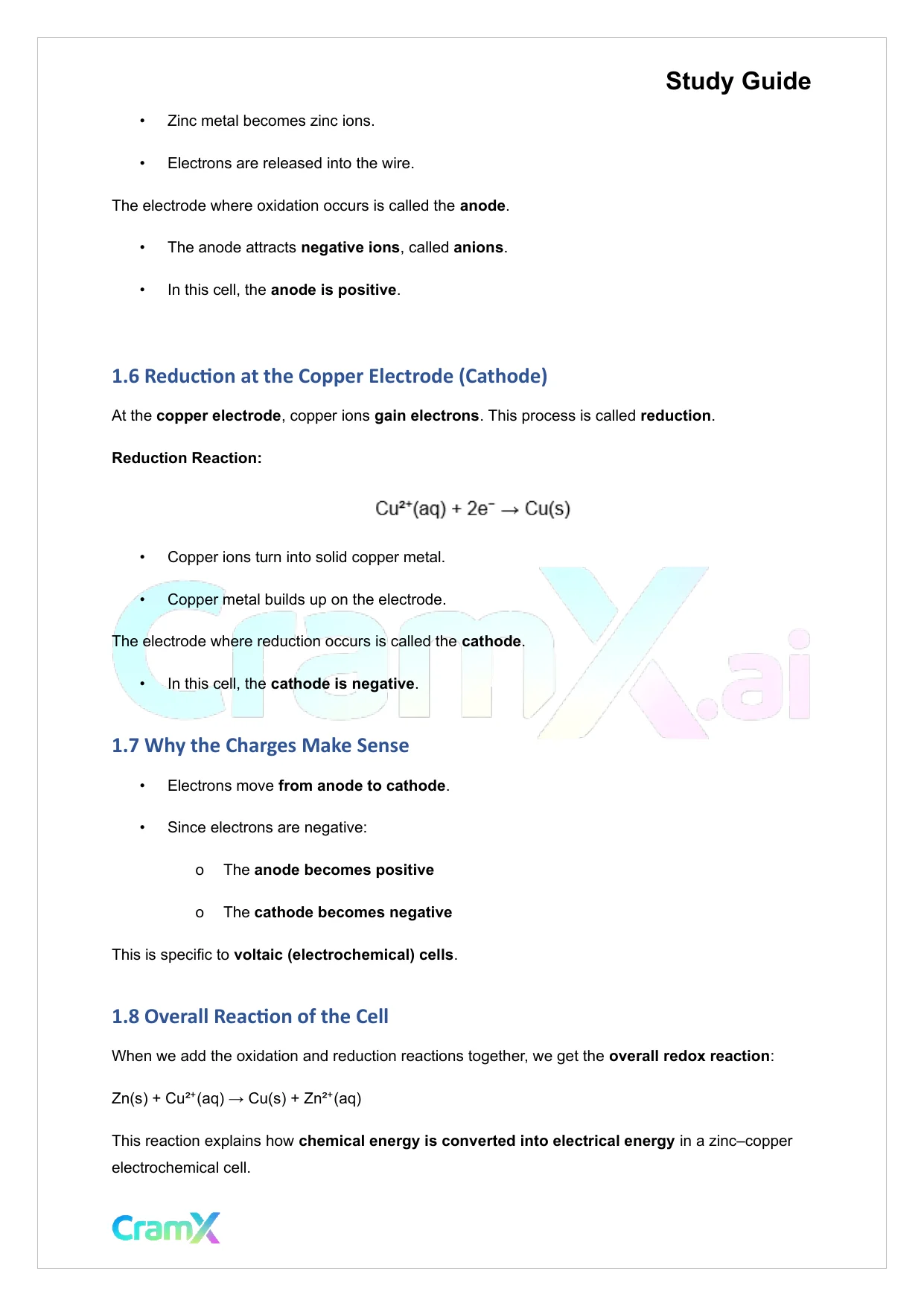 Chemistry - Electrochemistry - Page 3 preview image