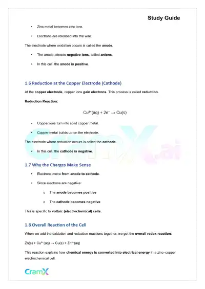 Chemistry - Electrochemistry - Page 3 preview image