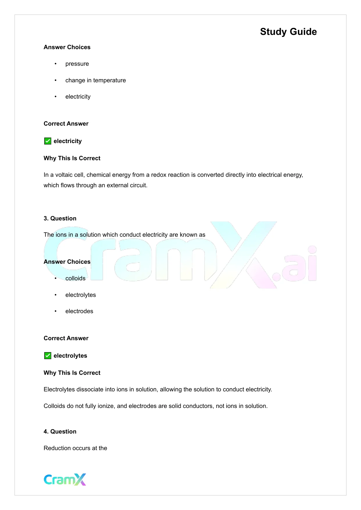 Chemistry - Electrochemistry - Page 5 preview image