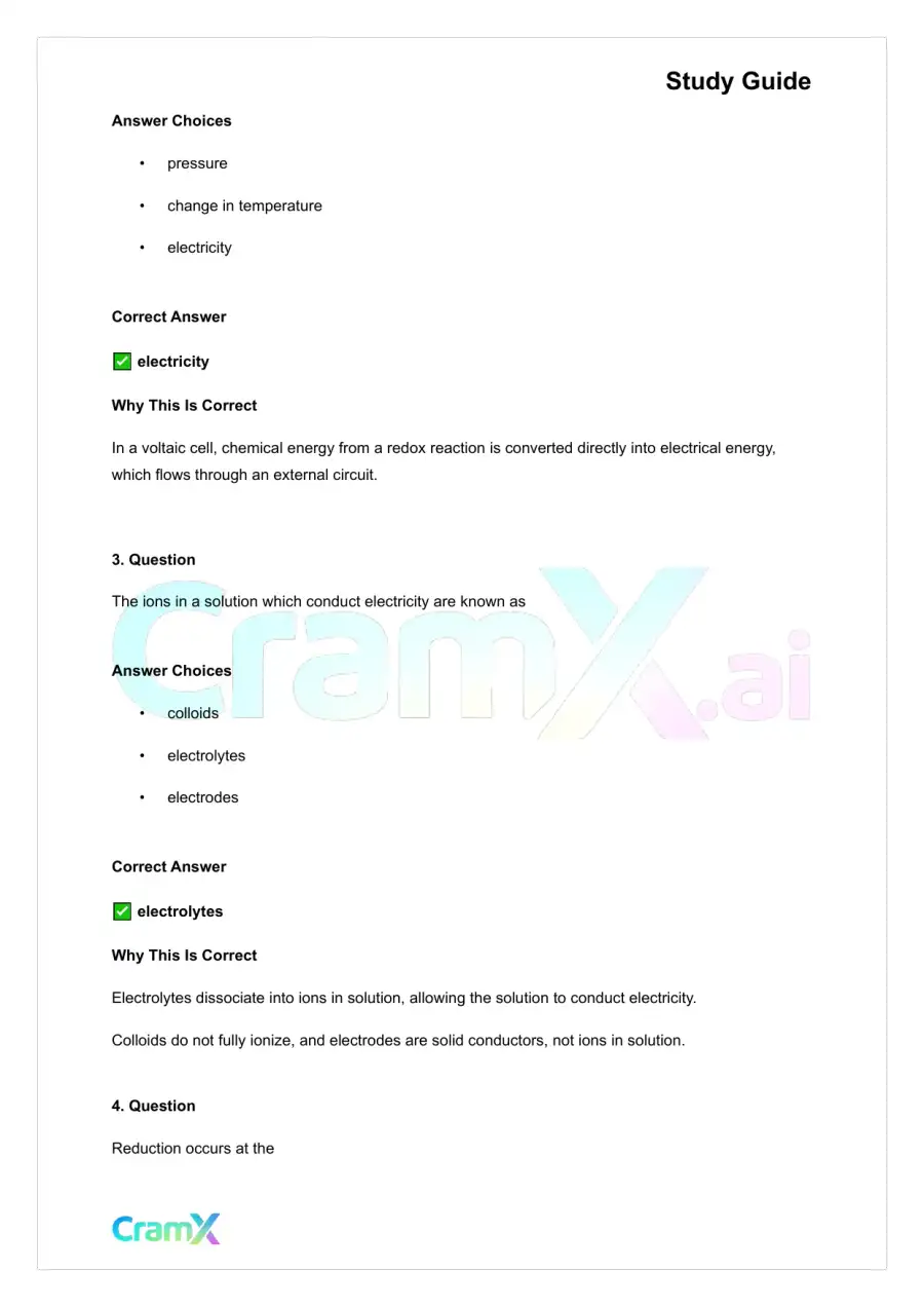 Chemistry - Electrochemistry, page 5