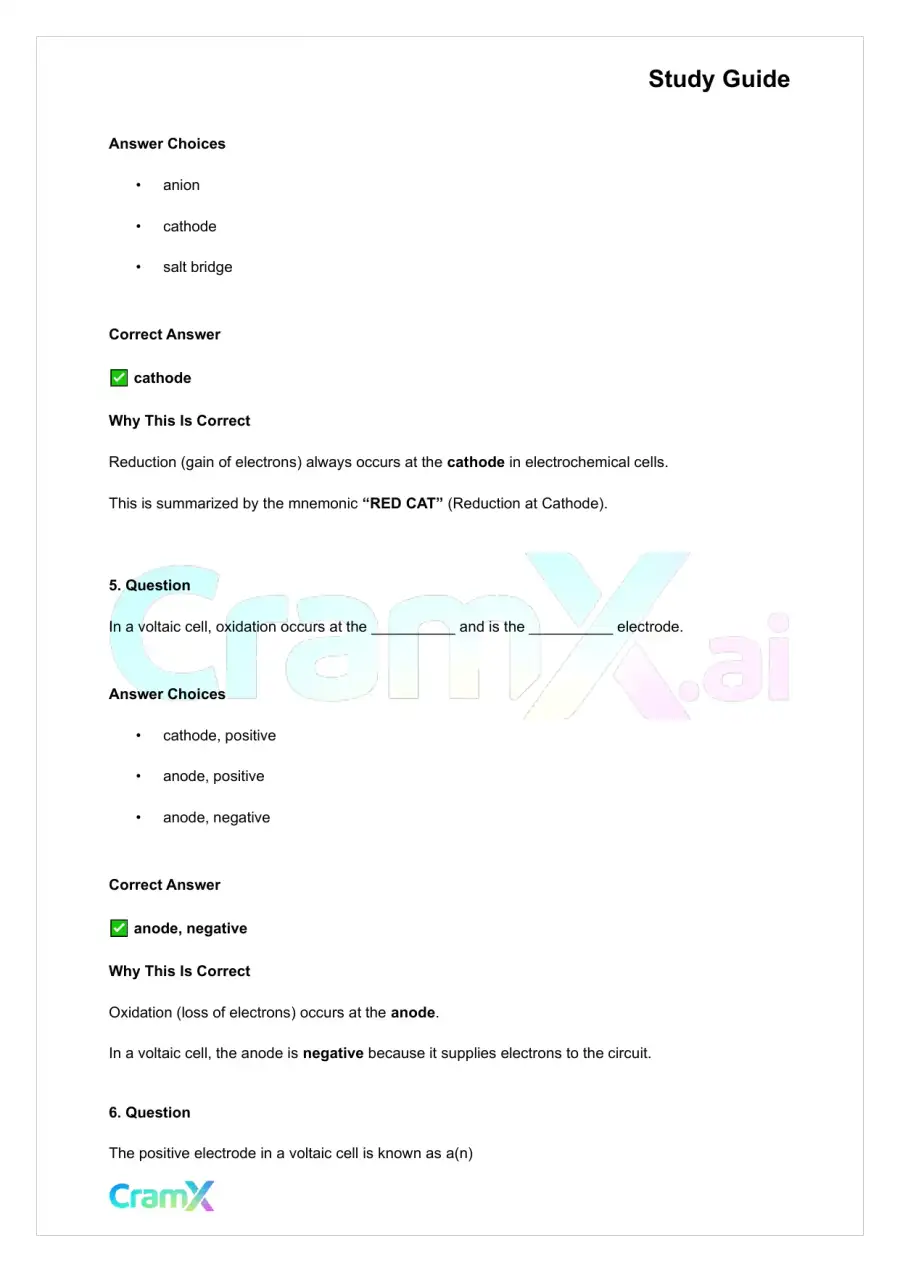 Chemistry - Electrochemistry, page 6