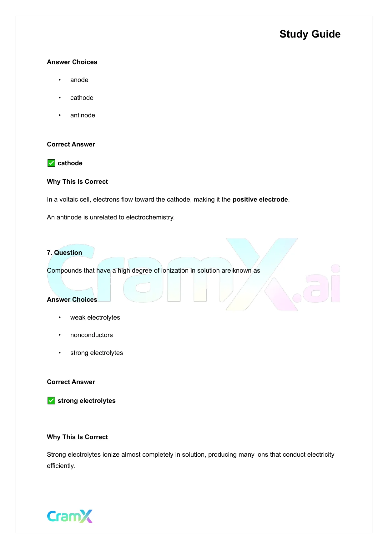 Chemistry - Electrochemistry - Page 7 preview image