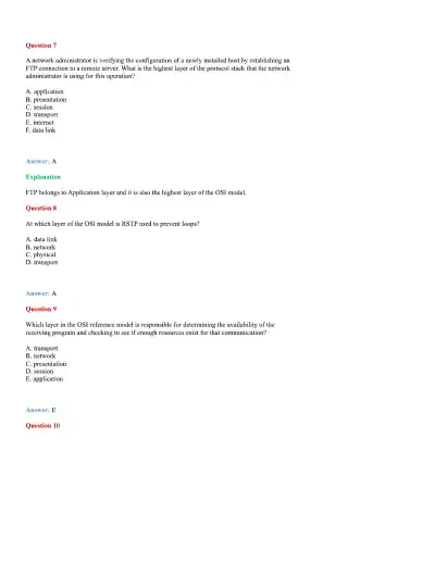 CCNA Basic Questions - Page 11 preview image