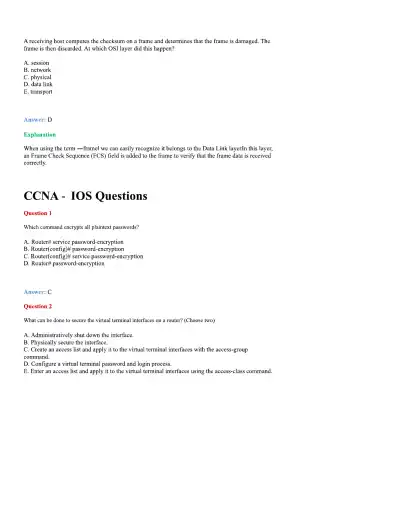 CCNA Basic Questions - Page 12 preview image