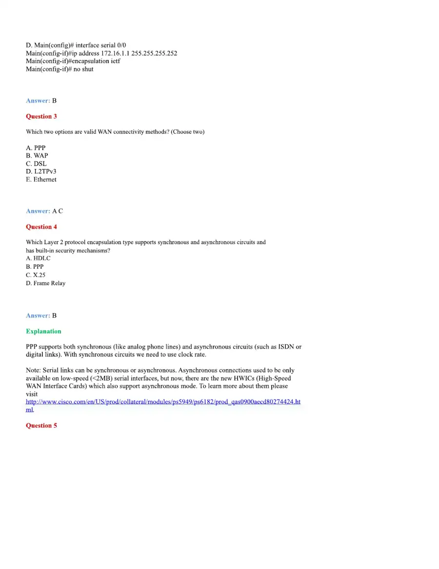 CCNA Basic Questions, page 19