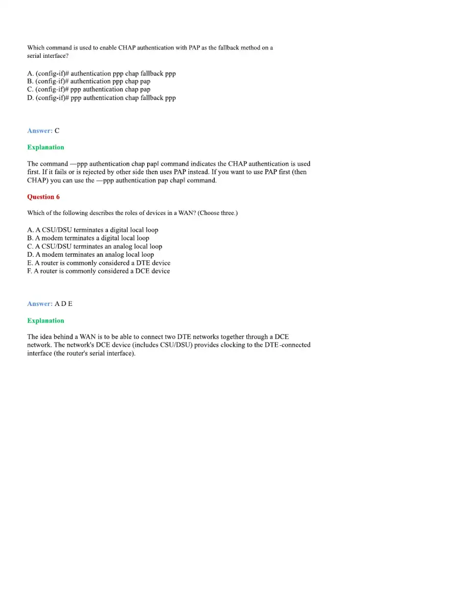 CCNA Basic Questions, page 20