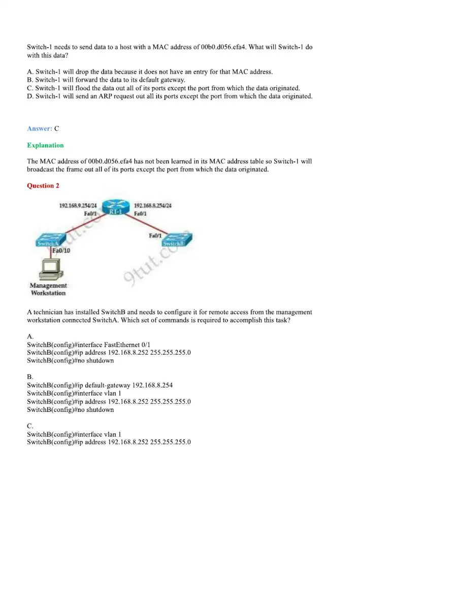 CCNA Basic Questions, page 22