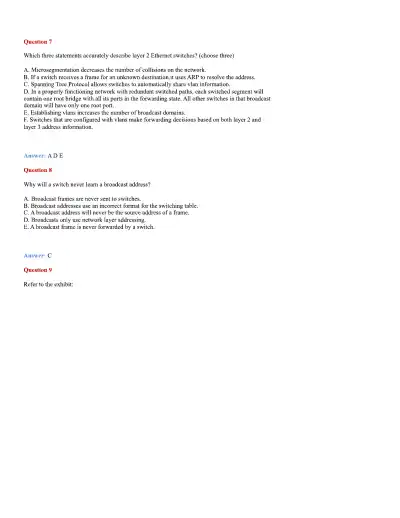 CCNA Basic Questions - Page 26 preview image