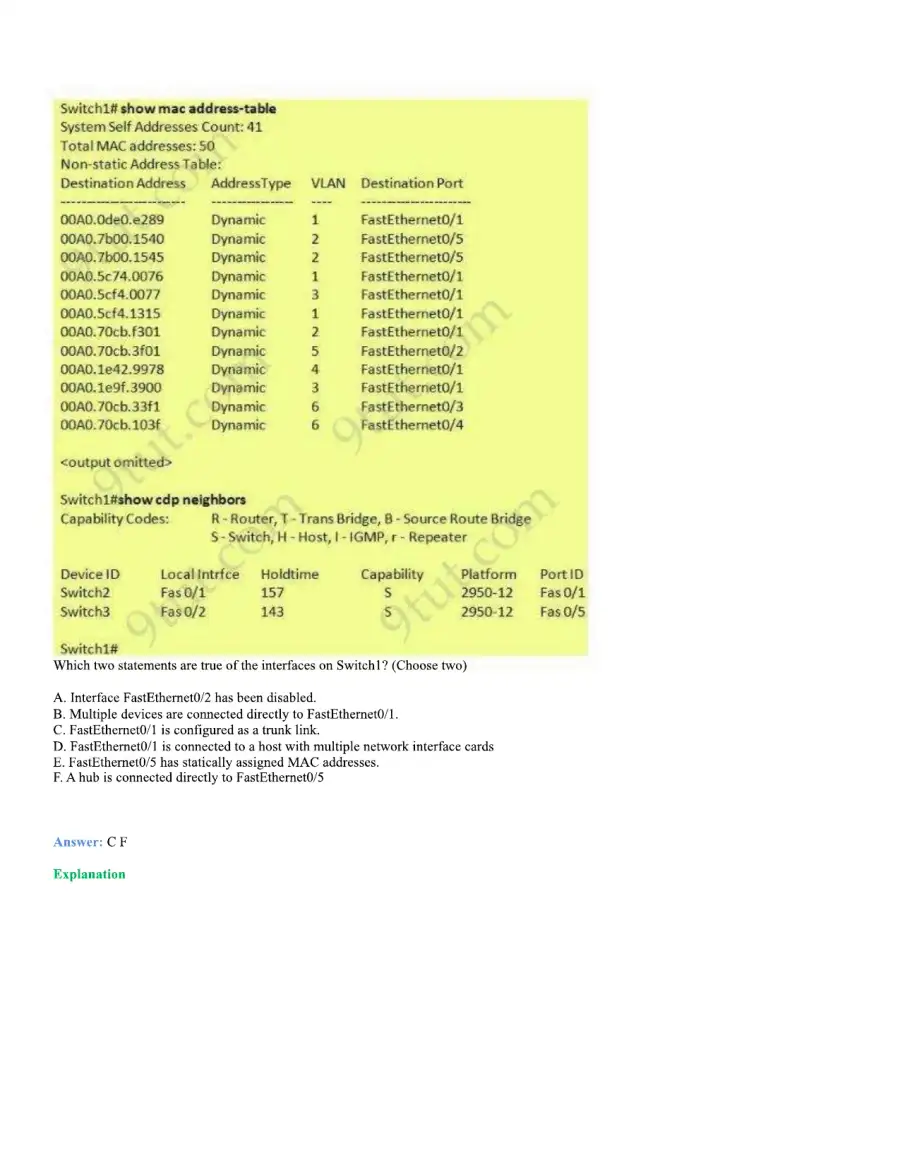 CCNA Basic Questions, page 27