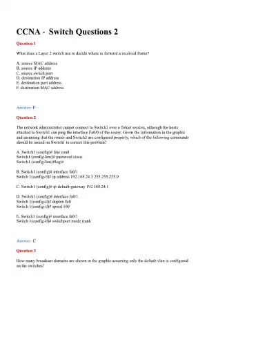 CCNA Basic Questions - Page 29 preview image
