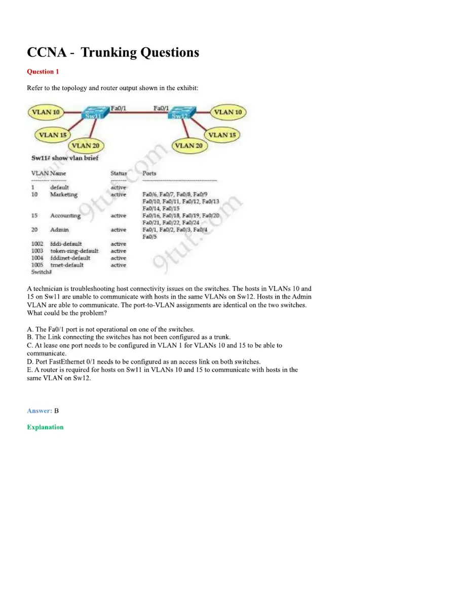 CCNA Basic Questions, page 37