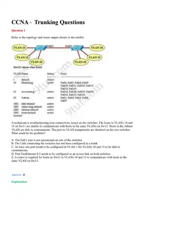 CCNA Basic Questions - Page 37 preview image