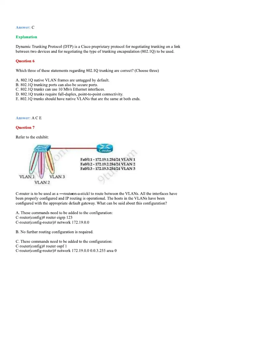 CCNA Basic Questions, page 40