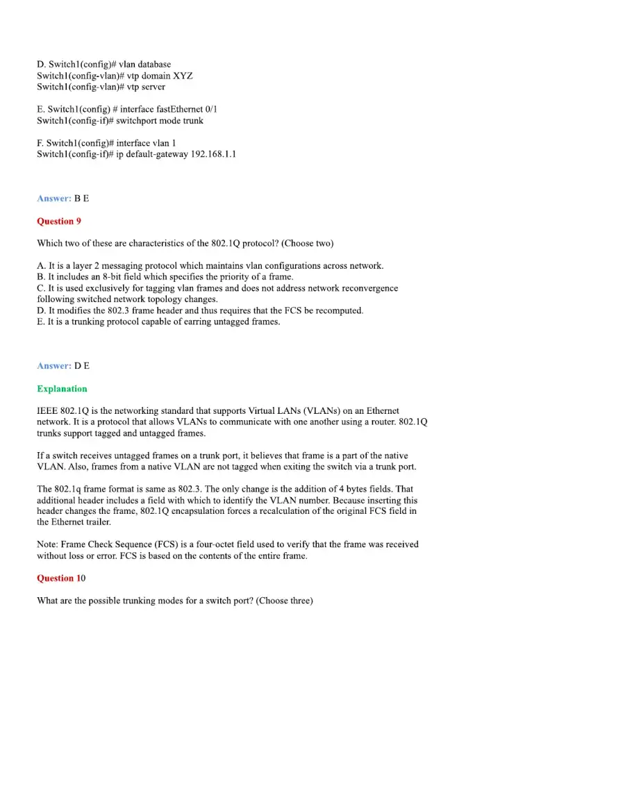 CCNA Basic Questions, page 42