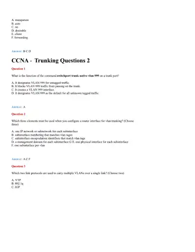 CCNA Basic Questions - Page 43 preview image