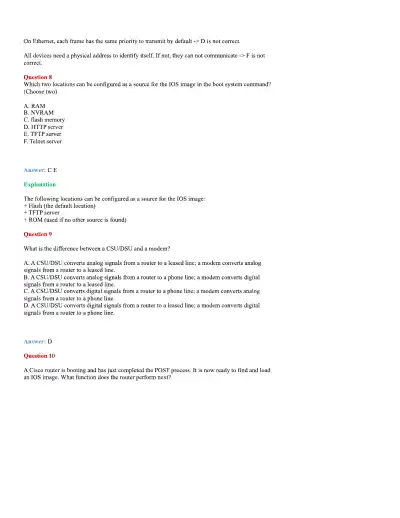 CCNA Basic Questions - Page 5 preview image