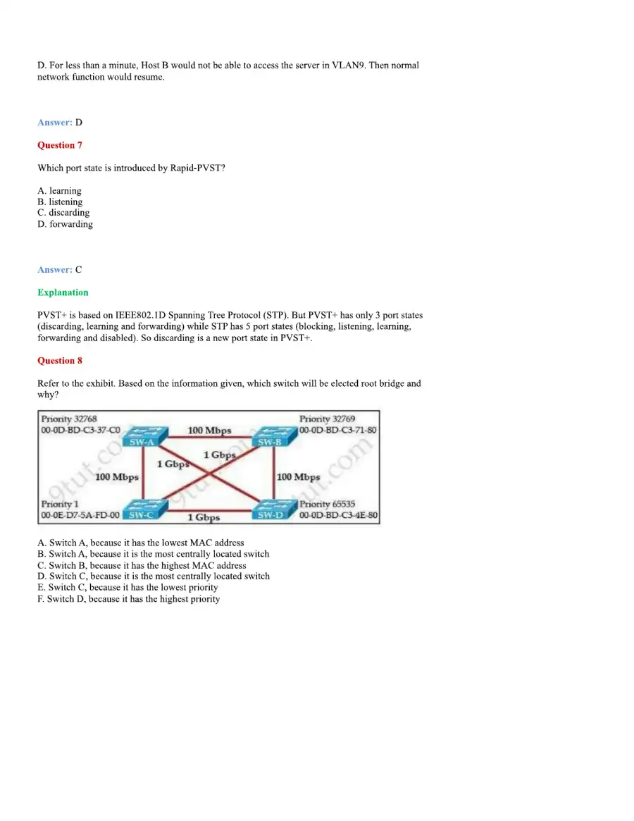 CCNA Basic Questions, page 58