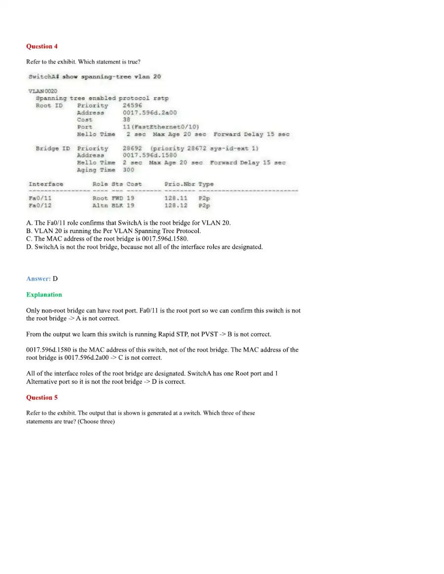 CCNA Basic Questions, page 64