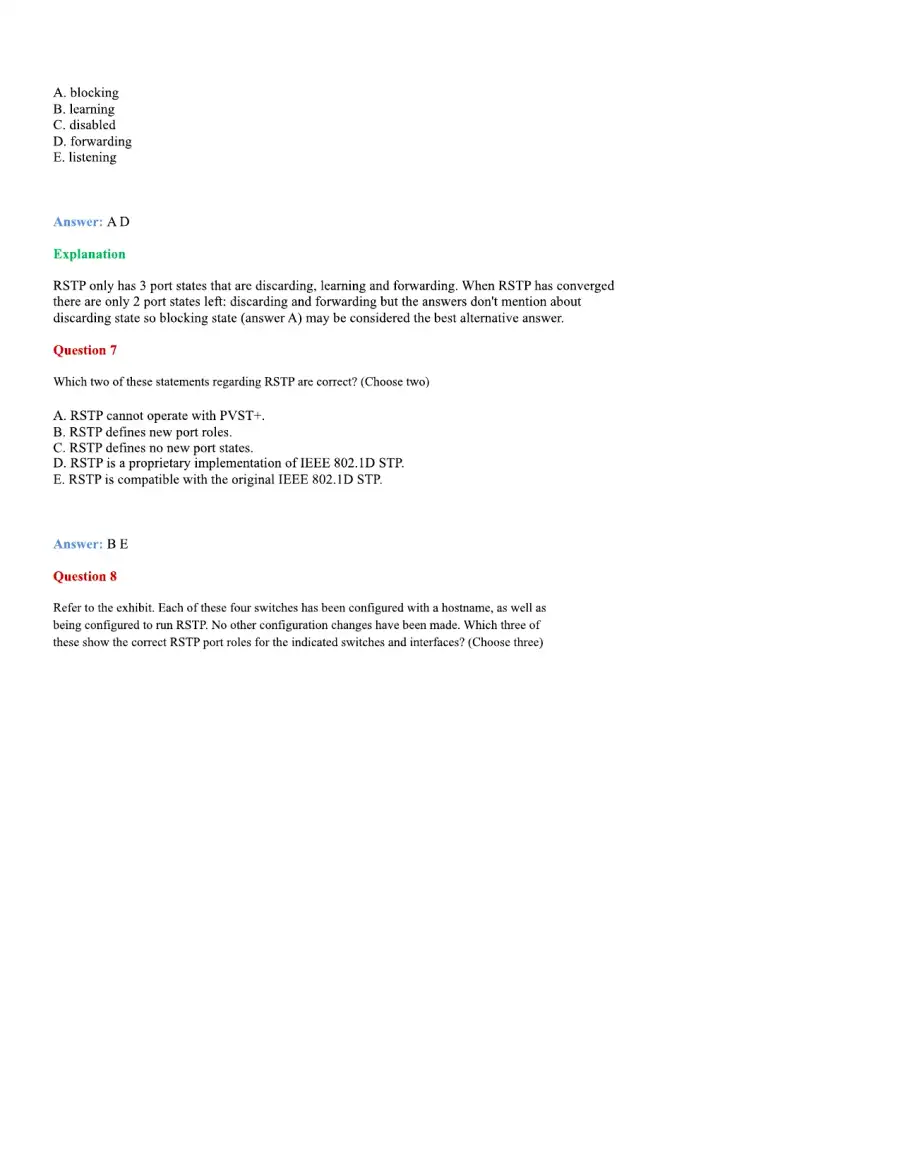 CCNA Basic Questions, page 66