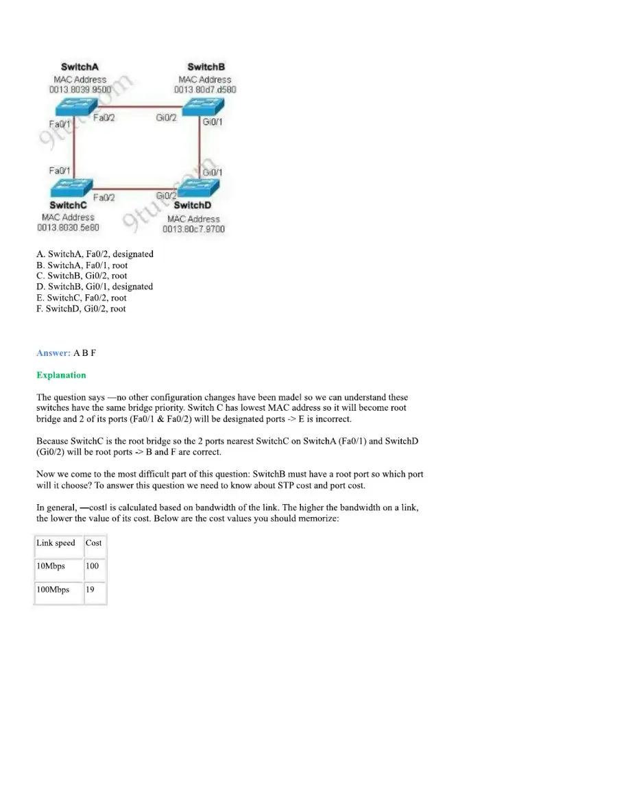 CCNA Basic Questions, page 67