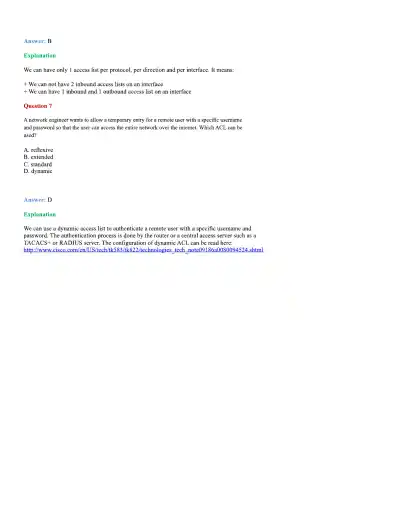CCNA Basic Questions - Page 73 preview image