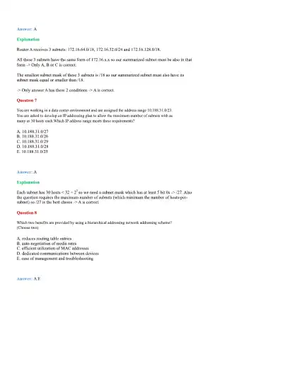 CCNA Basic Questions - Page 78 preview image