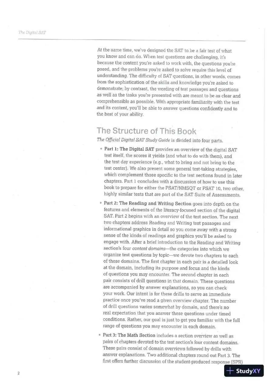 The Official Digital SAT Study Guide (2023), page 10