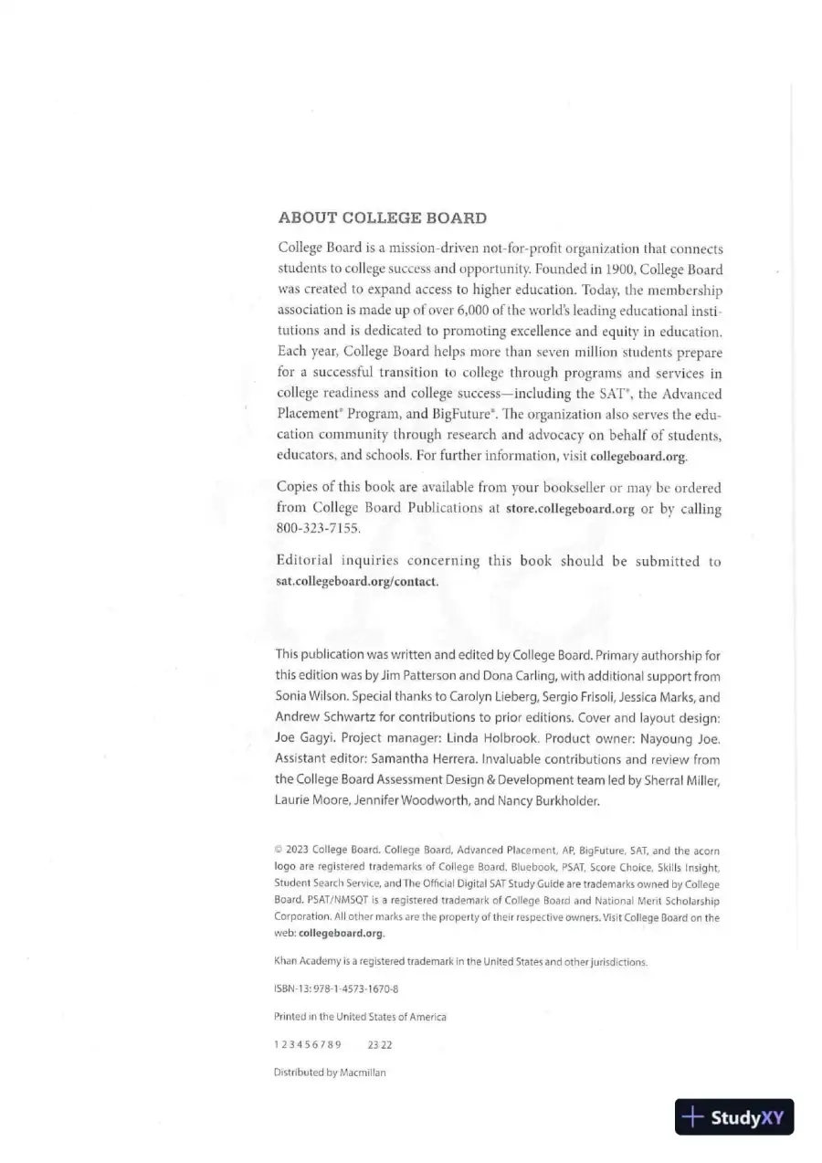 The Official Digital SAT Study Guide (2023), page 4