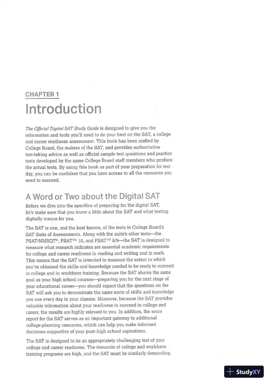 The Official Digital SAT Study Guide (2023), page 9