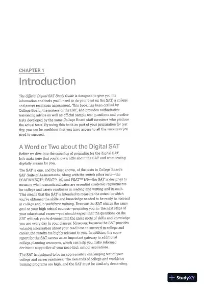 The Official Digital SAT Study Guide (2023) - Page 9 preview image